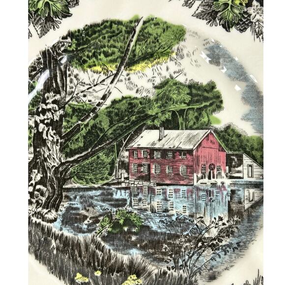 Johnson Bros Friendly Village England Vintage The Old Mill Plate-10.5" - Picture 2 of 8